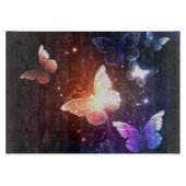 Glühende Nachtschmetterlinge Schneidebrett (Vorderseite)
