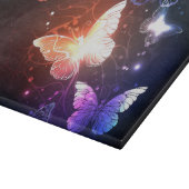 Glühende Nachtschmetterlinge Schneidebrett (Ecke)