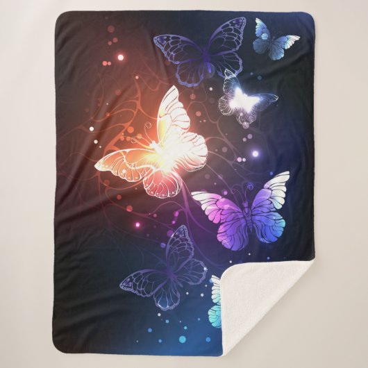 Glühende Nachtschmetterlinge Sherpadecke (Vorderseite)