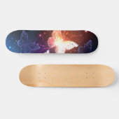 Glühende Nachtschmetterlinge Skateboard (Horizontal)