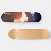 Glühende Nachtschmetterlinge Skateboard (Horizontal)