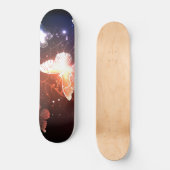 Glühende Nachtschmetterlinge Skateboard (Vorderseite)