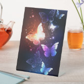 Glühende Nachtschmetterlinge Sockelschild (In Situ)