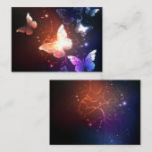 Glühende Nachtschmetterlinge Telefonnummerkarte (Vorne/Hinten)