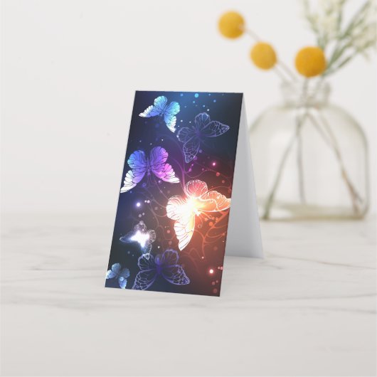 Glühende Nachtschmetterlinge Terminkarte (Vorderseite)