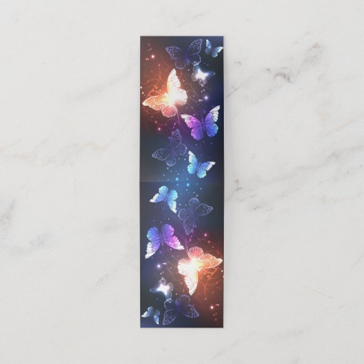 Glühende Nachtschmetterlinge Terminkarte (Außenseite Aufgefaltet)