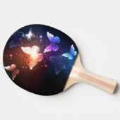 Glühende Nachtschmetterlinge Tischtennis Schläger (Seitenansicht)