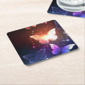 Glühende Nachtschmetterlinge Untersetzer (angewinkelt)