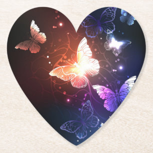 Glühende Nachtschmetterlinge Untersetzer
