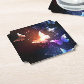 Glühende Nachtschmetterlinge Untersetzer (angewinkelt)
