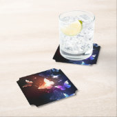 Glühende Nachtschmetterlinge Untersetzer (Vor Ort)