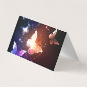 Glühende Nachtschmetterlinge Visitenkarten (Rückseite)