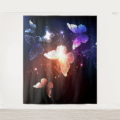 Glühende Nachtschmetterlinge Wandteppich (Vorderseite)