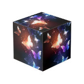 Glühende Nachtschmetterlinge Würfel (Rückseite Schrägansicht)