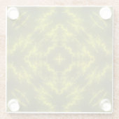 Glühende Neon Electric Thunder Bolzen Glasuntersetzer (Rückseite)