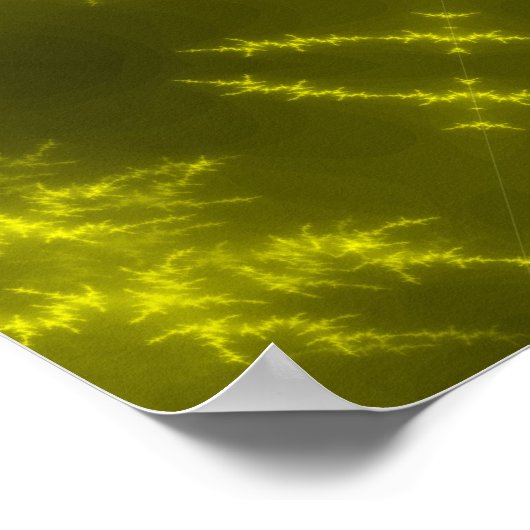 Glühende Neon Electric Thunder Bolzen Poster (Ecke)