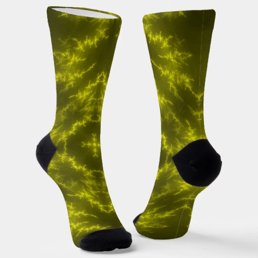Glühende Neon Electric Thunder Bolzen Socken (Gewinkelt)