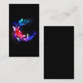 Glühende Neon-Nachtschmetterlinge auf schwarzem Hi Rabattkarte (Vorne/Hinten)