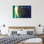 Glühende Neon Stars Bar Bat Mitzvah Sign-In Board Leinwanddruck (Insitu (Schlafzimmer))