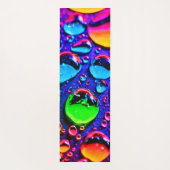 Glühende Neonwassertropfen Kunst Yogamatte (Rückseite)