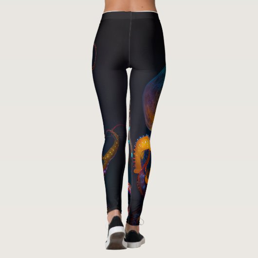 Glühende Octopus-Leggings Leggings (Rückseite)