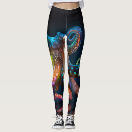 Glühende Octopus-Leggings Leggings