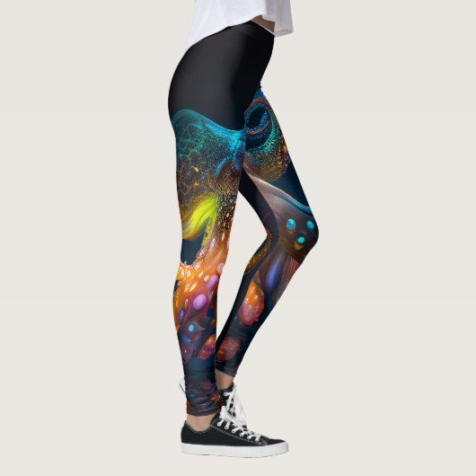 Glühende Octopus-Leggings Leggings (Rechts)