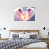 *~* Glühende Opal Heart Angel Wings Blue AP78 Leinwanddruck (Insitu (Schlafzimmer))