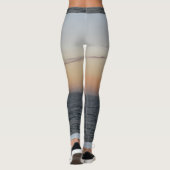 Glühende orange Sonnenuntergang-Leggings Leggings (Rückseite)