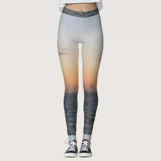 Glühende orange Sonnenuntergang-Leggings Leggings