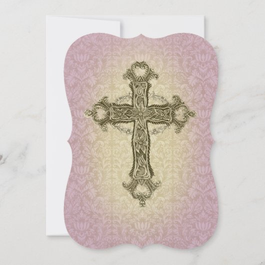 Glühende Orchideen-katholische Einladung (Rückseite)