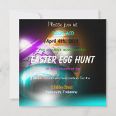 Glühende Osterei-Osterei-Jagd-Einladung Einladung (Vorderseite)