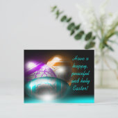 Glühende Osterei-Postkarte Feiertagspostkarte (Stehend Vorderseite)