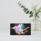 Glühende Pentagramm-Visitenkarten Visitenkarte (Stehend Vorderseite)