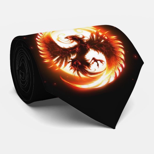 glühende Phoenix-Krawatte Krawatte (Gerollt)