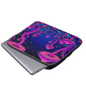 Glühende Psychedelic Mushroom Forest Night Laptopschutzhülle (Vorne Knopf)