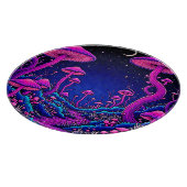 Glühende Psychedelic Mushroom Forest Night Schneidebrett (Ecke)