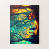 Glühende Pumpkin Halloween Magic Hexen Puzzle (Vertikal)