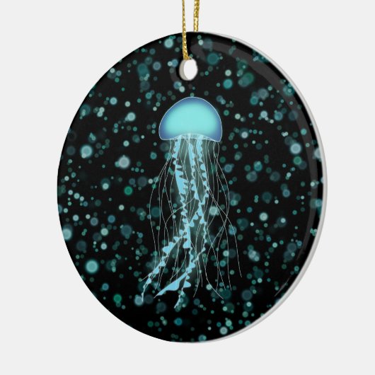 Glühende Qualle Keramik Ornament (Links)