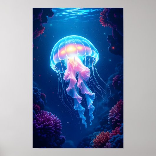 Glühende Qualle Poster (Vorne)