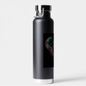 Glühende Quallen-Kontur Trinkflasche (Rechts)