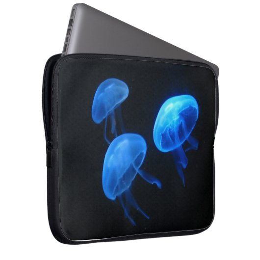 Glühende Quallen unter Wasser Pic Laptop-Ärmel Laptopschutzhülle (Vorne Rechts)