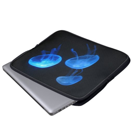 Glühende Quallen unter Wasser Pic Laptop-Ärmel Laptopschutzhülle (Vorne Knopf)