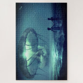 Glühende Quallen-Wolke über dem Ozean Puzzle (Vertikal)