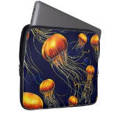 Glühende Quallensee Laptopschutzhülle (Vorne Rechts)