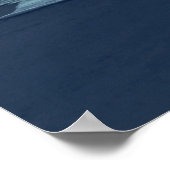 Glühende Quallenwolke über dem Meeresstrand Poster (Ecke)