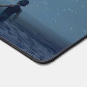 Glühende Quallenwolke über dem Meeresstrand Schreibtischunterlage (Ecke)