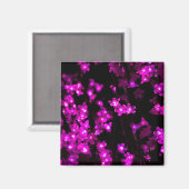 Glühende rosa Blume Magnet (Vorderseite/Rückseite)