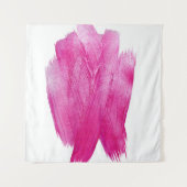 Glühende Rosa Folie: Wasserfarbe Abstrakt Wandteppich (Vorderseite (Horizontal))