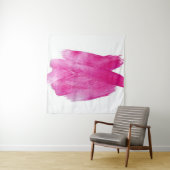 Glühende Rosa Folie: Wasserfarbe Abstrakt Wandteppich (Beispiel)